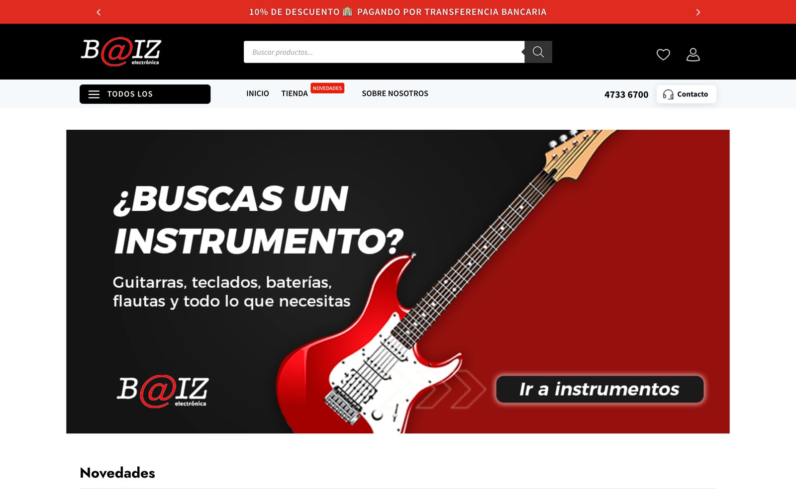 Tienda online Baiz Electrónica