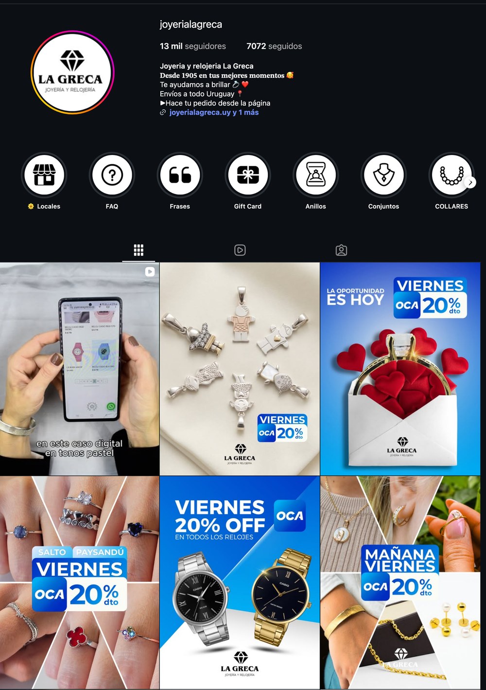 Instagram Joyería La Greca